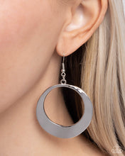 Load image into Gallery viewer, Urban Eclipse Silver Hoop Earrings Paparazzi-862
