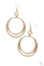 Load image into Gallery viewer, Spin Your HEELS Gold Earrings Paparazzi-823
