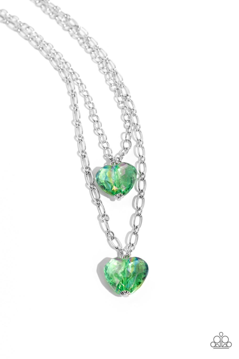 Layered Love Green Heart Necklace Paparazzi-847