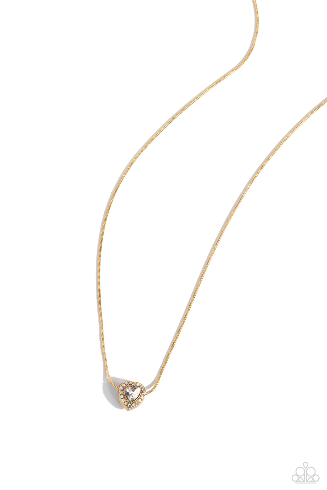 Simply Sentimental Gold Heart Necklace- Paparazzi 772