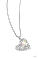 Load image into Gallery viewer, Tilted Trailblazer Green Heart Necklace Paparazzi-815
