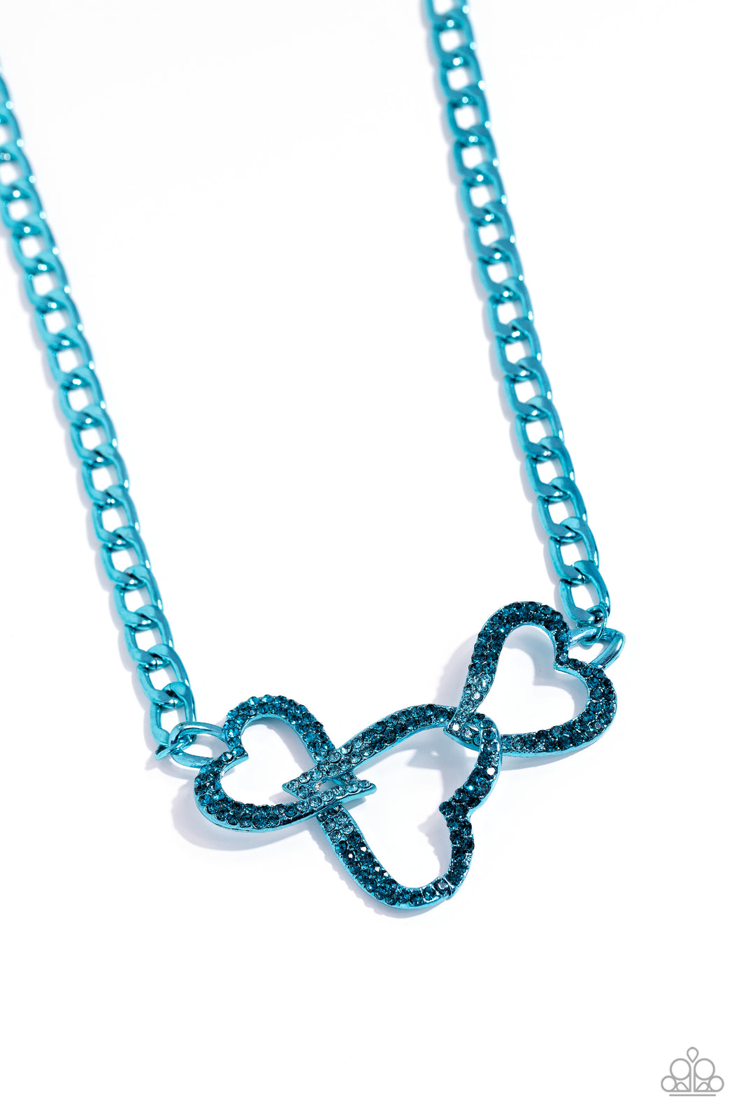 Eclectically Enamored Blue Heart Necklace Paparazzi-846