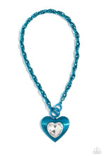 Load image into Gallery viewer, Modern Matchup Blue Heart Necklace Paparazzi-843
