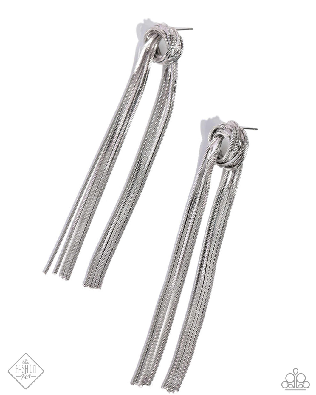 All STRANDS On Deck Silver Earrings Paparazzi-854