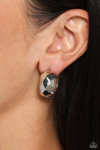 Load image into Gallery viewer, Patterned Past Silver Hoop Earrings Paparazzi-863
