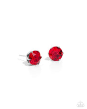 Load image into Gallery viewer, Breathtaking Birthstone Red Earrings Paparazzi-826
