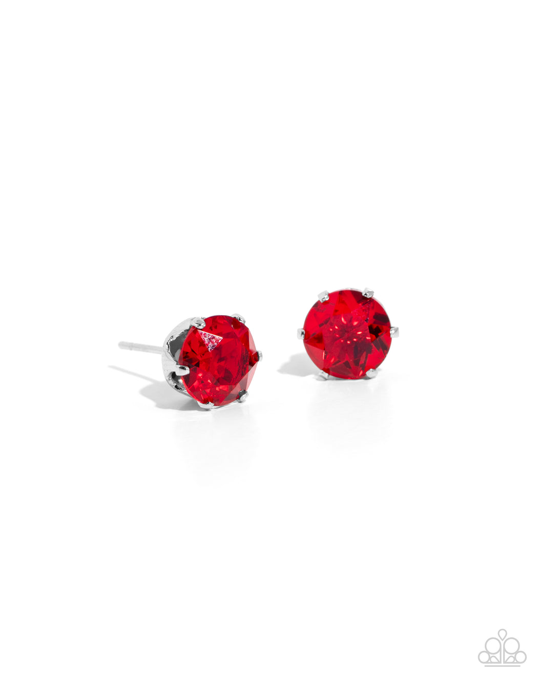 Breathtaking Birthstone Red Earrings Paparazzi-826