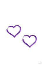 Load image into Gallery viewer, Loving Legend Purple Heart Earring Paparazzi-808
