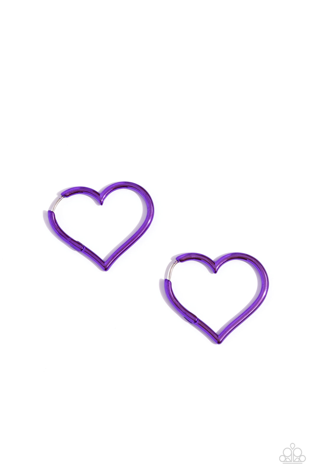 Loving Legend Purple Heart Earring Paparazzi-808