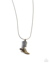 Load image into Gallery viewer, Cowboy Confidence Brass Necklace Paparazzi-881
