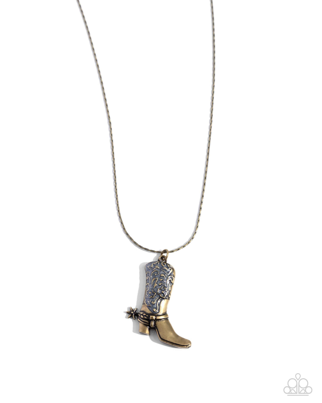 Cowboy Confidence Brass Necklace Paparazzi-881