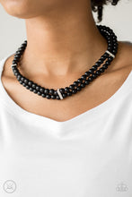 Load image into Gallery viewer, Put On Your Party Dress Necklace- Black Pearl
