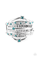 Load image into Gallery viewer, Making The World Sparkle Blue Ring Paparazzi-04
