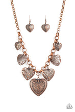 Load image into Gallery viewer, Love Lockets Heart Copper Necklace Paparazzi-45
