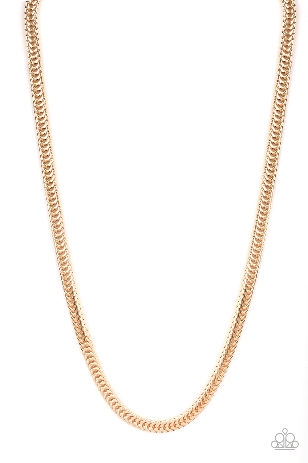 Knockout King Gold Men's Necklace Paparazzi-420