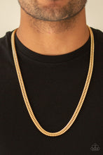 Load image into Gallery viewer, Knockout King Gold Men&#39;s Necklace Paparazzi-420
