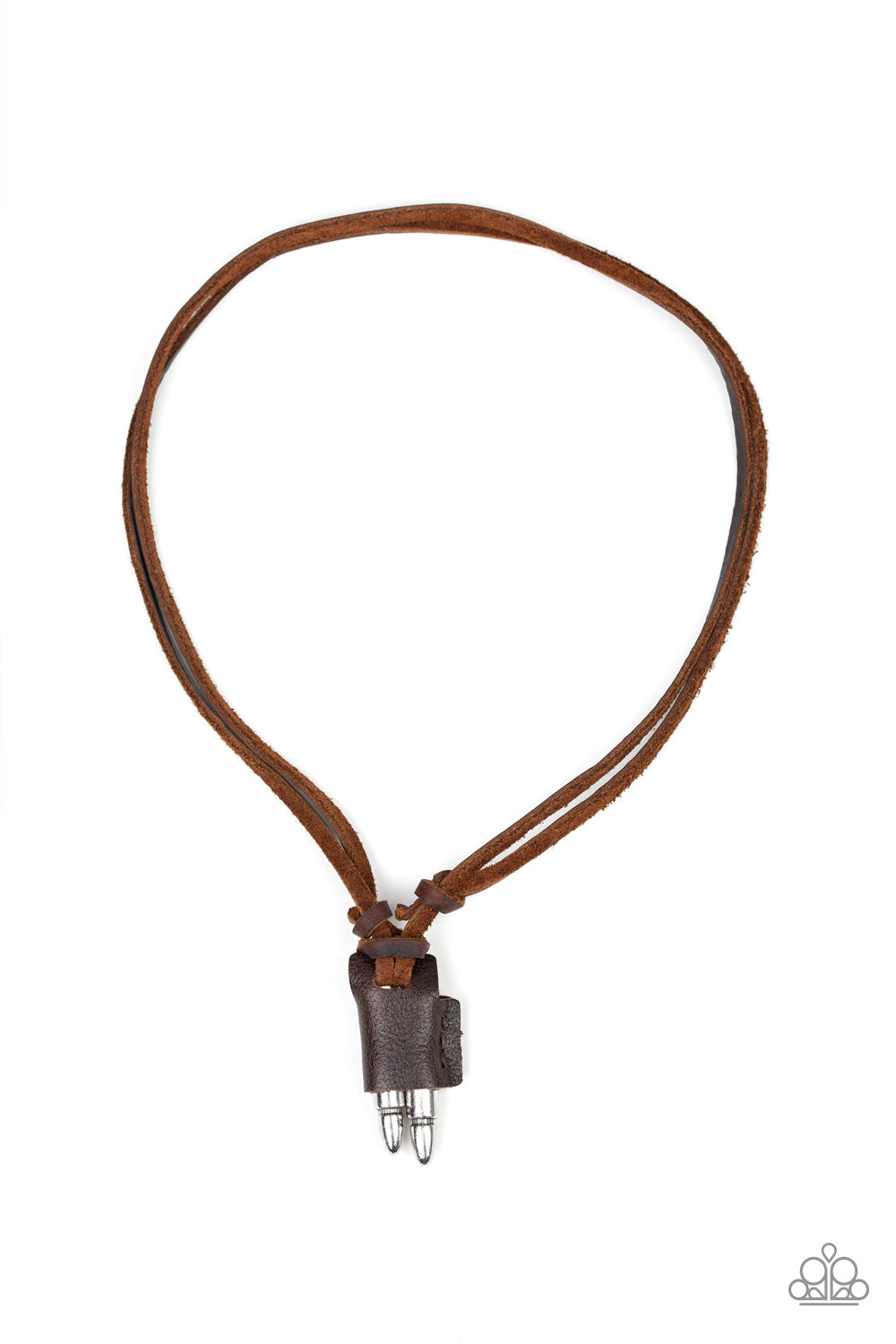 Dodge a Bullet Brown Urban Necklace Paparazzi-412