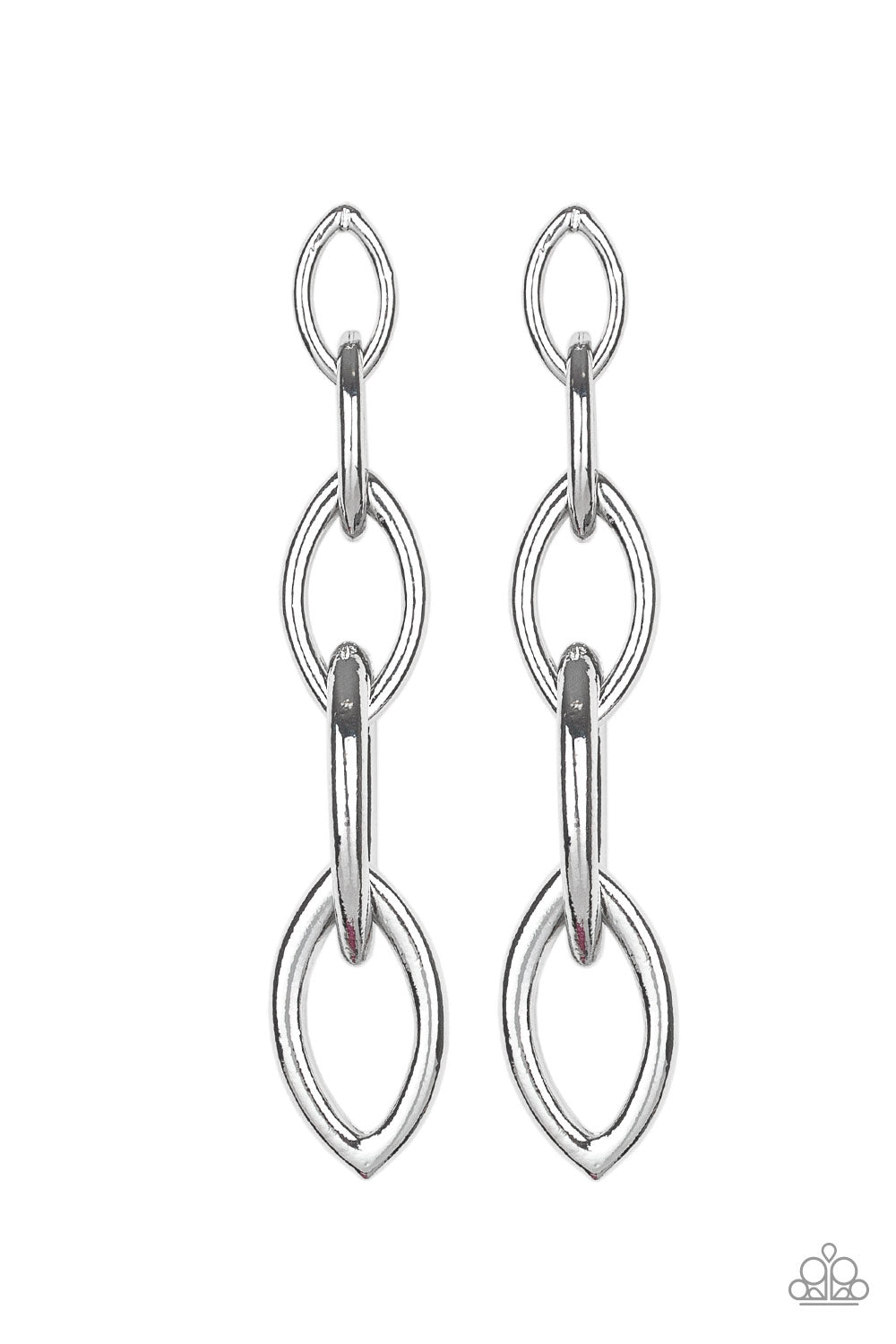 Street Spunk Silver Earrings Paparazzi-363