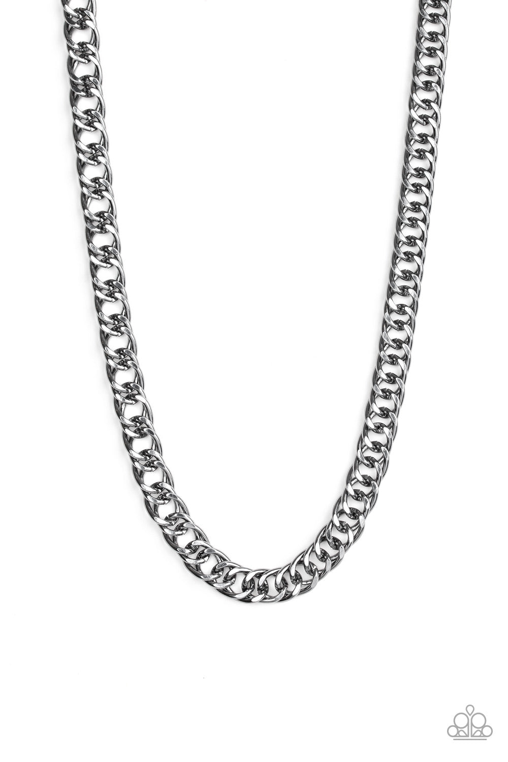 Omega - Black Men's Necklace Paparazzi-409