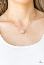 Load image into Gallery viewer, Come Out of Your BOMBSHELL Gold Paparazzi Necklace
