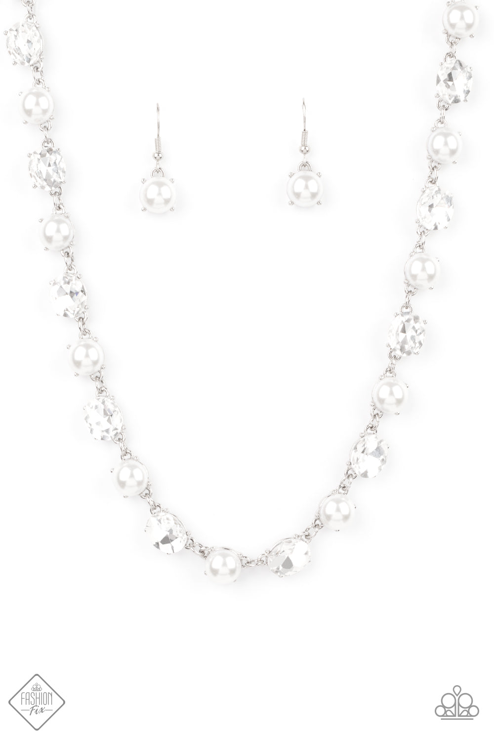 Go-Getter Gleam Necklace - White Pearl Paparazzi