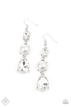 Load image into Gallery viewer, Unpredictable Shimmer Earrings- White Paparazzi
