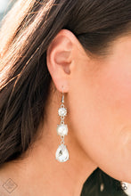 Load image into Gallery viewer, Unpredictable Shimmer Earrings- White Paparazzi
