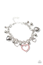 Load image into Gallery viewer, Beautifully Big-Hearted - Pink Heart Bracelet Paparazzi
