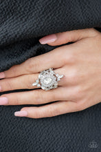 Load image into Gallery viewer, Mega Stardom Rhinestone White Ring Paparazzi
