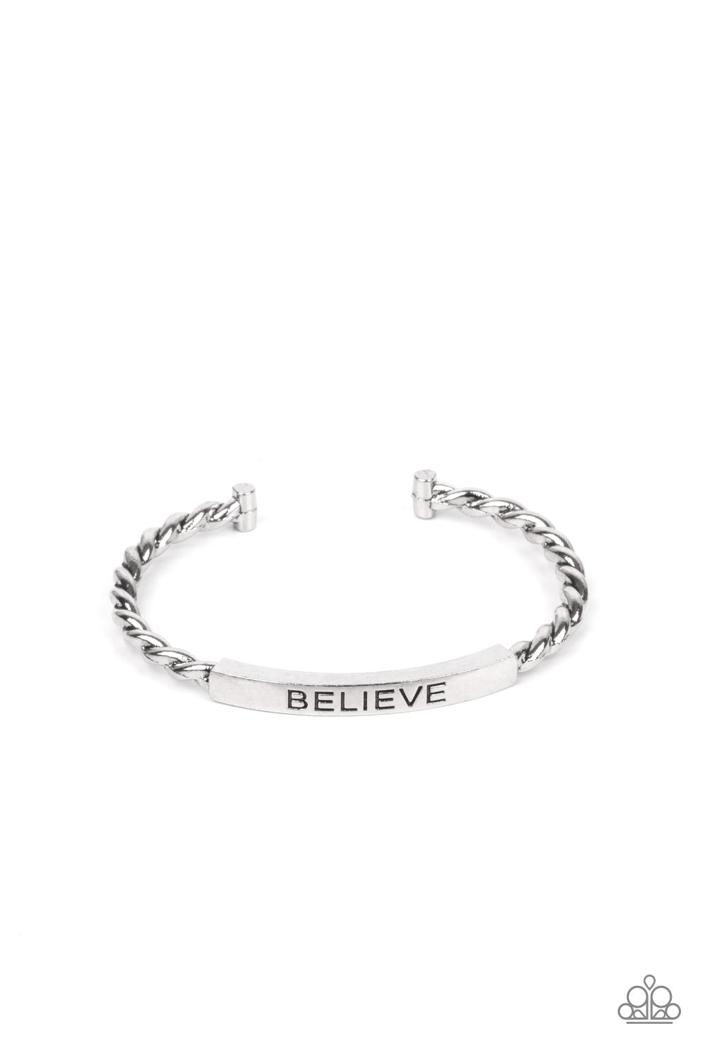 Keep Calm and Believe Silver Urban Bracelet Paparazzi-377