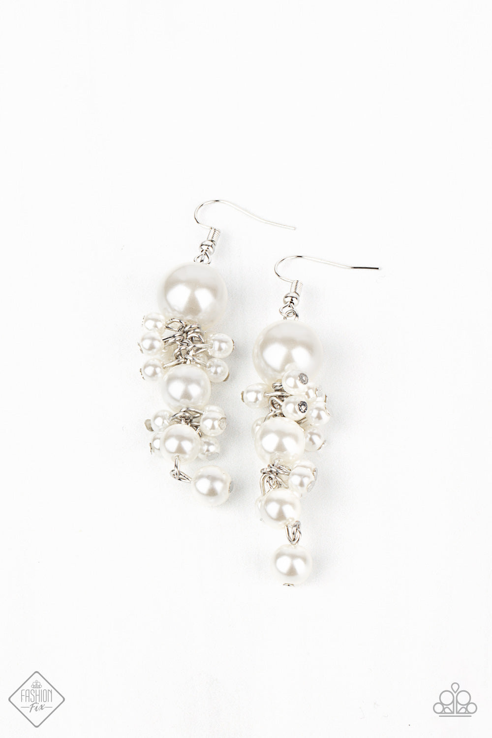 Ageless Applique White Pearl Earrings