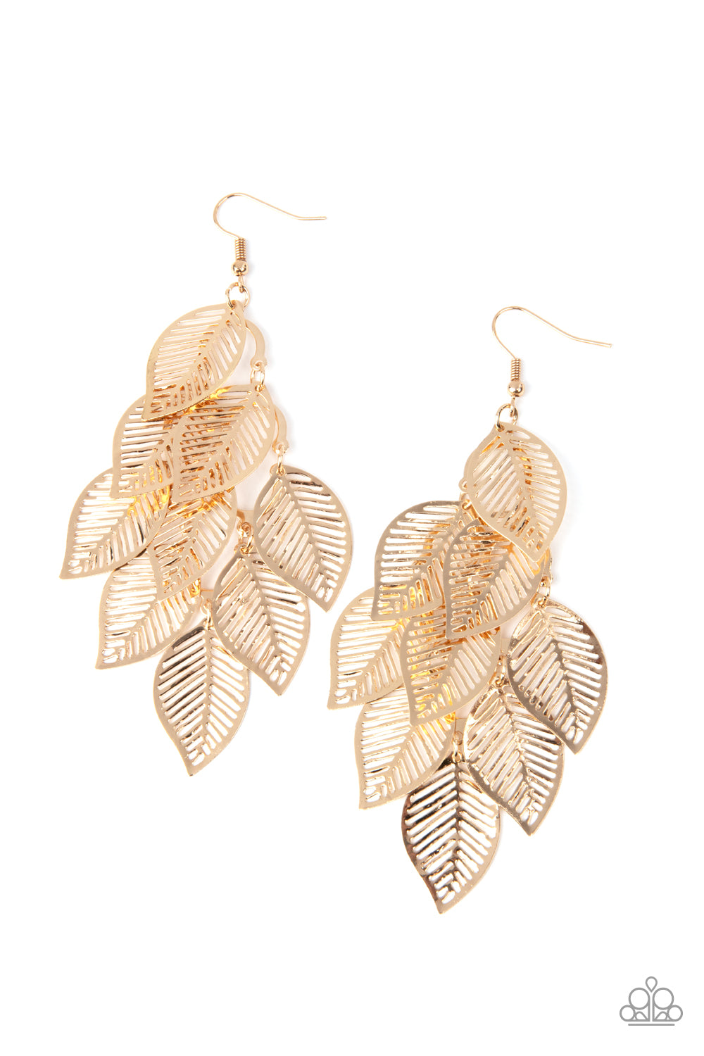 Limitlessly Leafy Gold Earrings Paparazzi-90