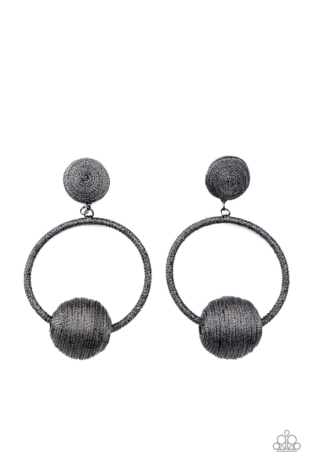 Social Sphere Black Earrings Paparazzi