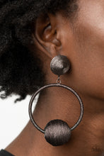 Load image into Gallery viewer, Social Sphere Black Earrings Paparazzi
