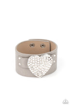 Load image into Gallery viewer, Flauntable Flirt Silver Heart Wrap Bracelet Paparazzi-274
