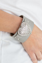 Load image into Gallery viewer, Flauntable Flirt Silver Heart Wrap Bracelet Paparazzi-274
