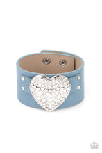 Load image into Gallery viewer, Flauntable Flirt Blue Heart Bracelet Paparazzi-219
