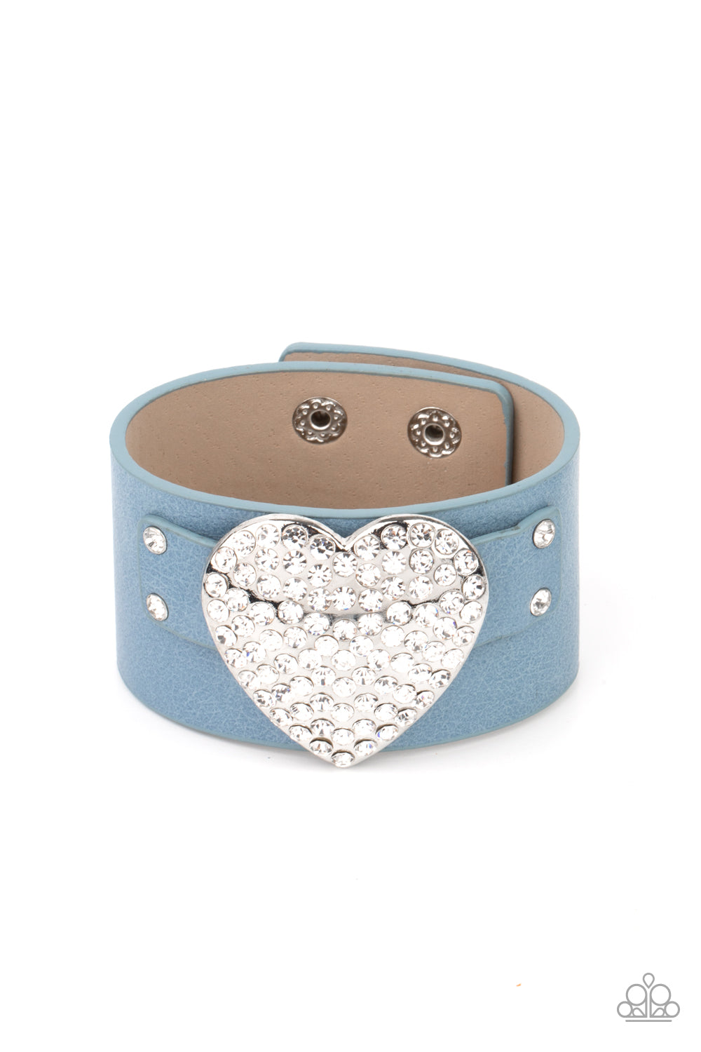 Flauntable Flirt Blue Heart Bracelet Paparazzi-219