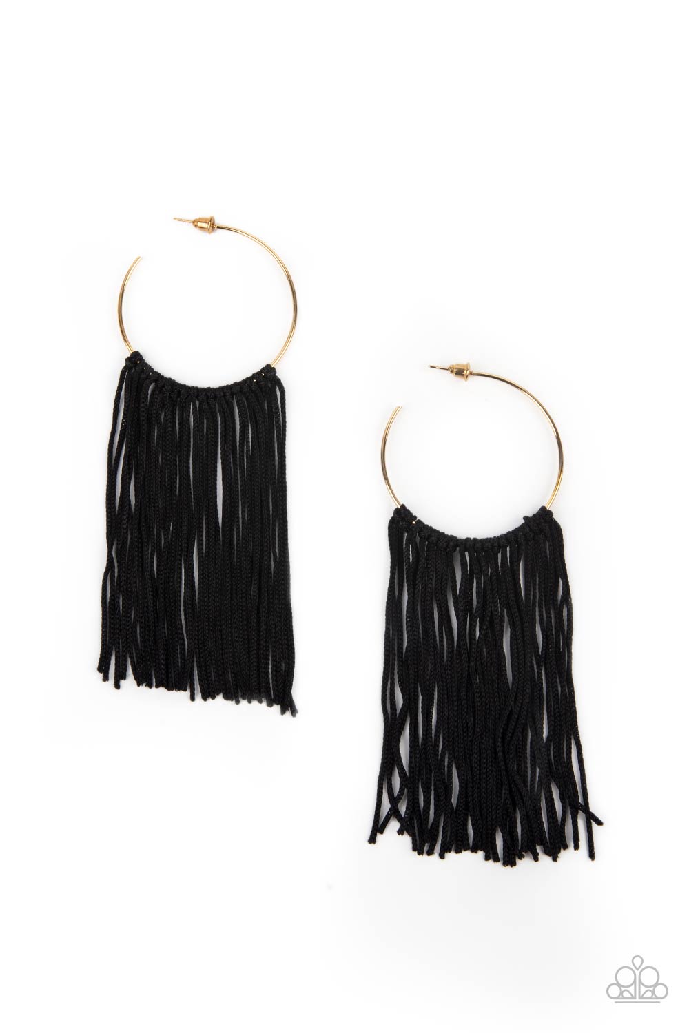 Flauntable Fringe Gold Earrings Paparazzi-378