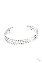 Load image into Gallery viewer, Line of Scrimmage Silver Urban Bracelet Paparazzi-517
