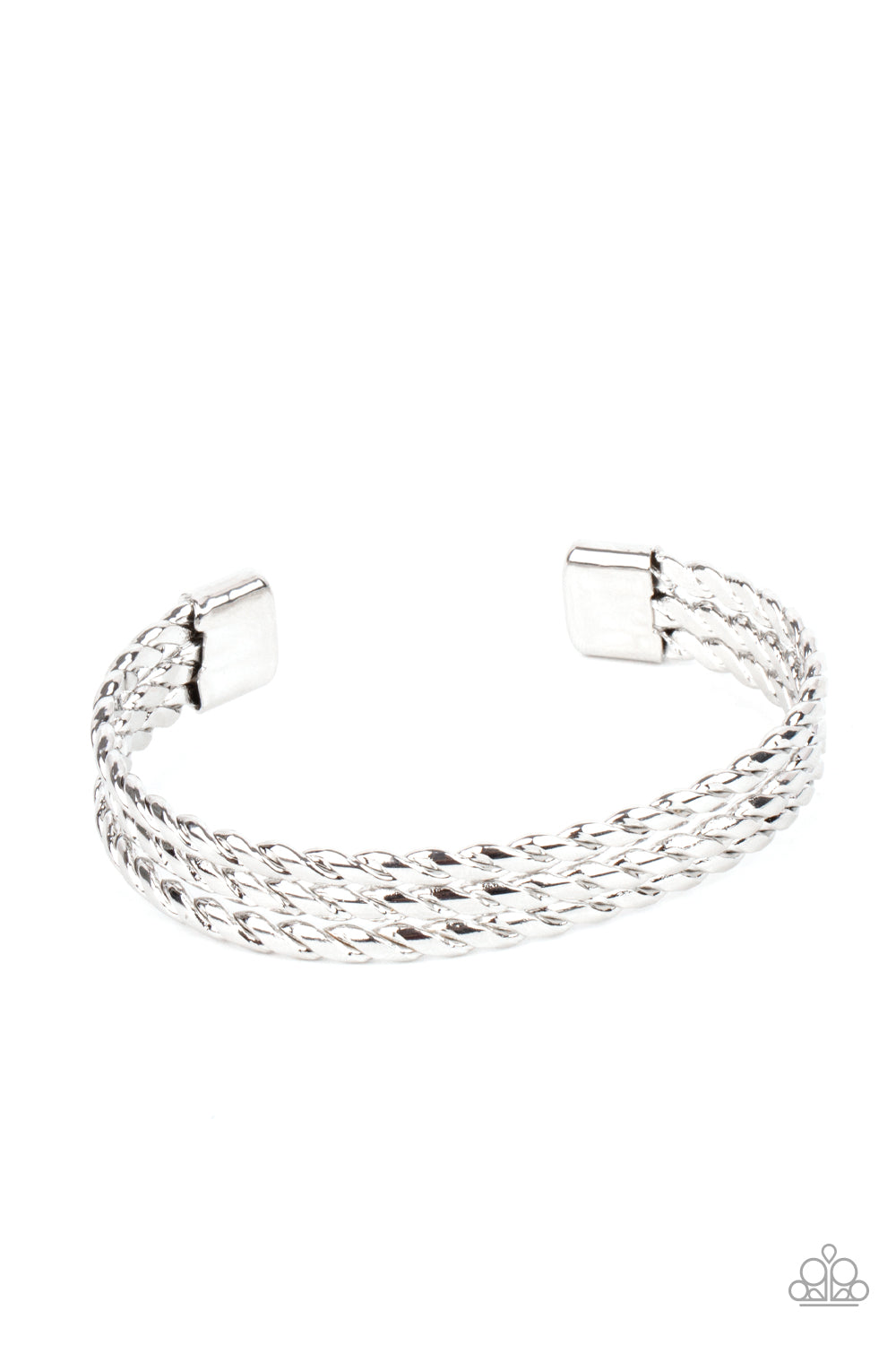 Line of Scrimmage Silver Urban Bracelet Paparazzi-517