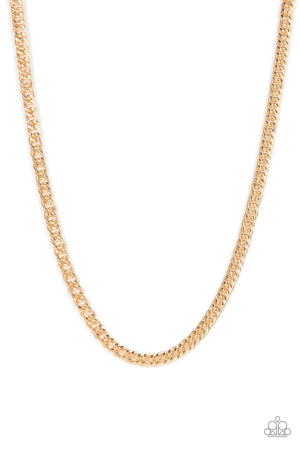 Valiant Victor Gold Necklace Paparazzi-298