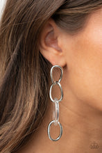 Load image into Gallery viewer, Talk In Circles White Earrings Paparazzi-273
