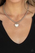 Load image into Gallery viewer, Heart Full of Fancy White Necklace Paparazzi-25
