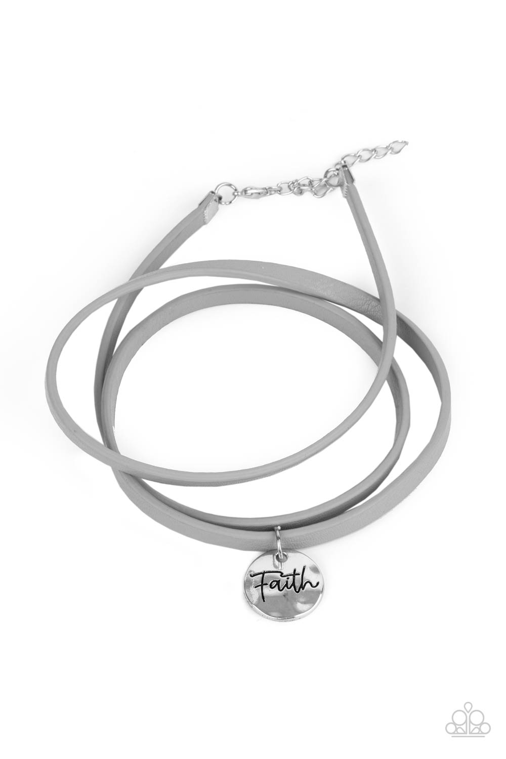 Wonderfully Worded Silver Faith Bracelet Paparazzi-384