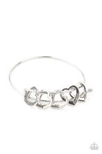 Load image into Gallery viewer, A Charmed Society Silver Charm Heart Bracelet Paparazzi
