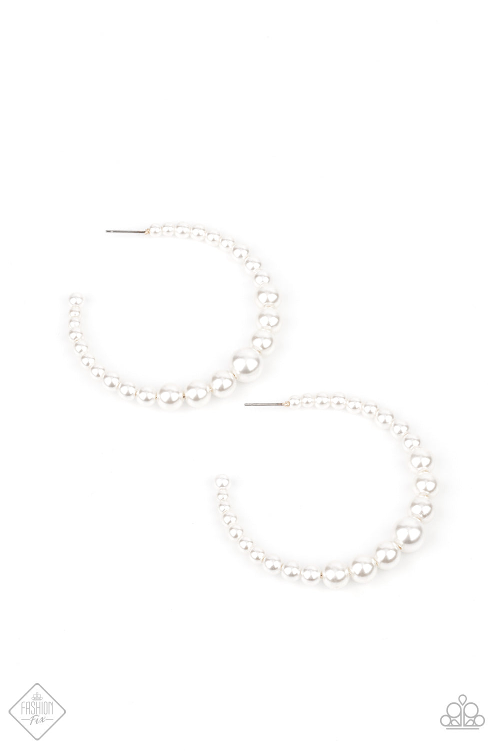 Glamour Graduate White Pearl Earrings Paparazzi-208