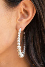 Load image into Gallery viewer, Glamour Graduate White Pearl Earrings Paparazzi-208
