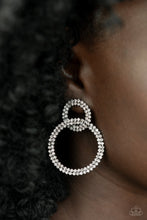 Load image into Gallery viewer, Intensely Icy Black Rhinestone Earrings Paparazzi-456
