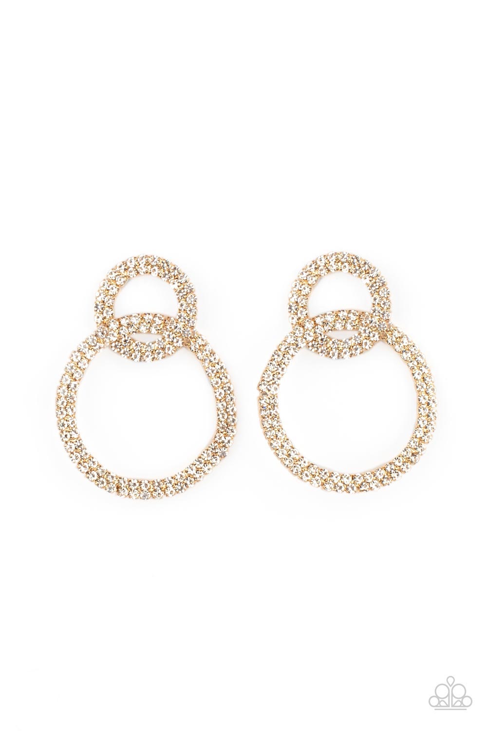 Intensely Icy Gold Earrings Paparazzi-562